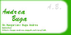 andrea buga business card